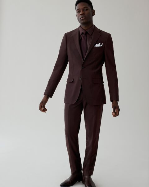 Slim Stretch Wool Tailored Pant
